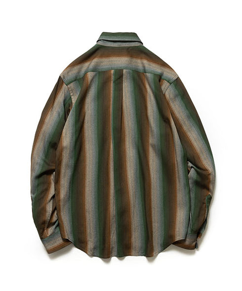 MR.OLIVE/RAYON TWILL STRIPE / REGULAR COLLAR SHIRT ミスターオリーブ/レーヨンツイルストライプ / レギュラーカラーシャツ
